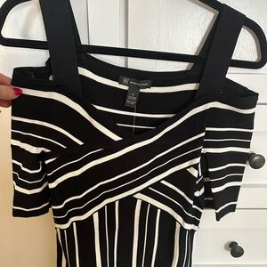 Black and White Striped Top